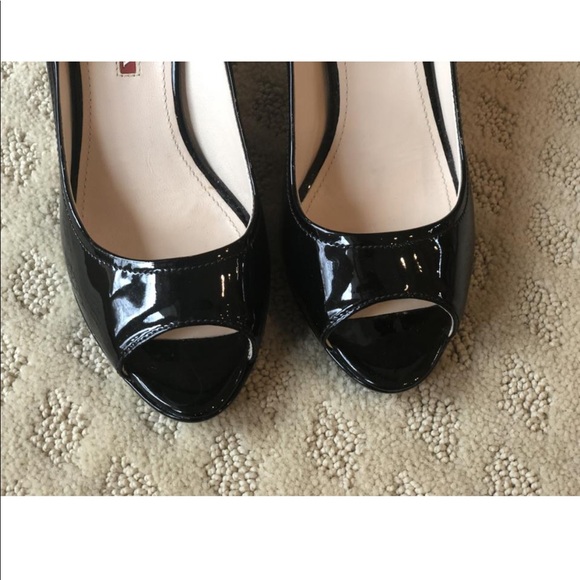Prada Black Patent Leather Wedge - Picture 5 of 8